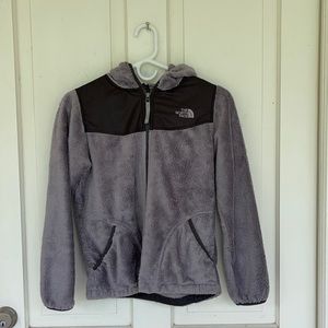Gray with black girls 14-16 Northface fleece